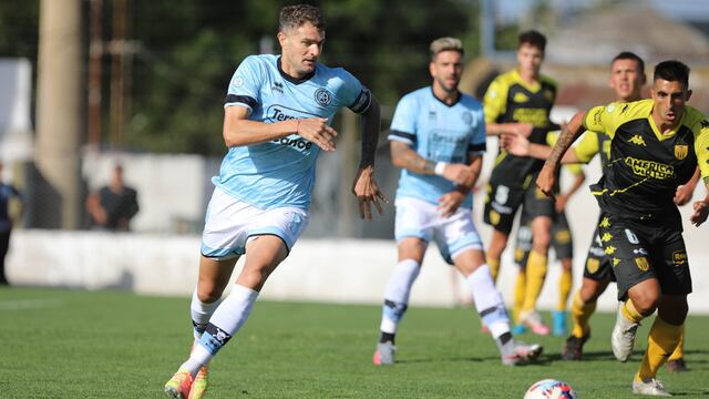 Pablo Vegetti, cuando no, puso arriba a Belgrano en Tandil (Foto: Prensa Belgrano).