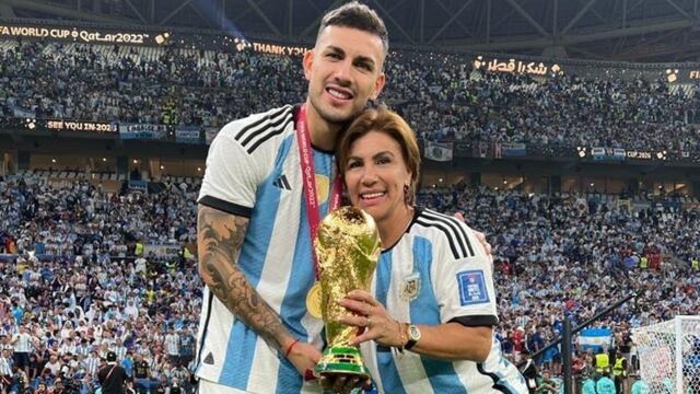 Leandro Paredes y su mamá, Myriam