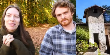 La pareja de canadienses se encuentra en las sierras de Córdoba para renovar una propiedad de la familia de ella.