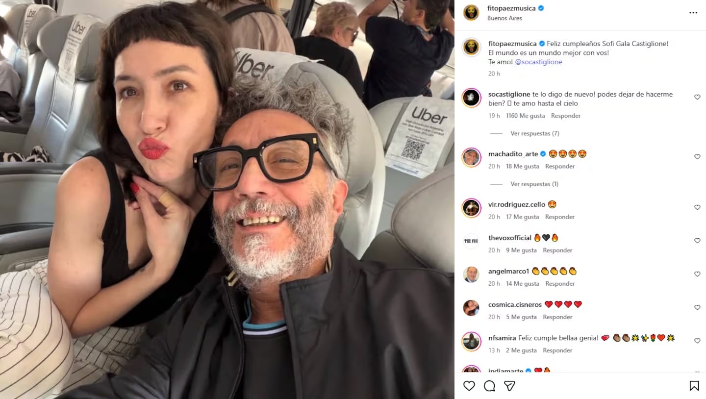 La dedicatoria de Fito Páez a Sofía Gala que dejó a todos en shock ¿algo más que amistad?