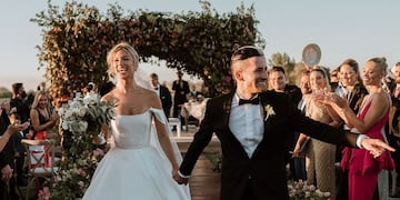 Stefi Roitman y Ricky Montaner, a minutos de dar el sí. (Instagram @@stefroitman)