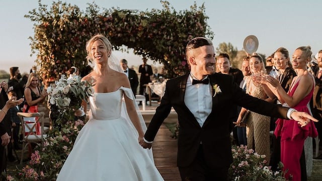 Stefi Roitman y Ricky Montaner, a minutos de dar el sí. (Instagram @@stefroitman)