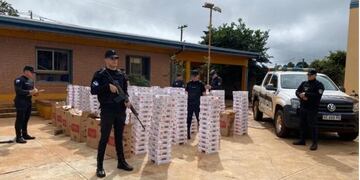 Incautan cigarrillos de contrabando tras un siniestro vial en San Pedro.