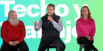 Sergio Massa estuve en el estadio de Ferro, en el barrio porteño de Caballito.