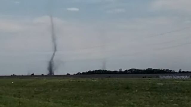 Registraron la cola de un tornado en la localidad sureña.