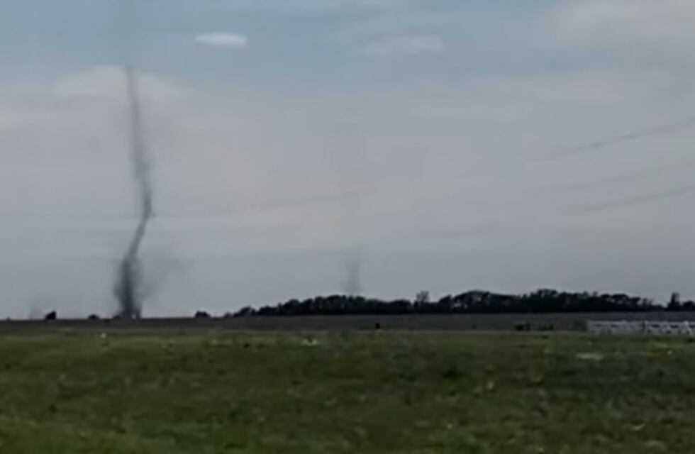 Registraron la cola de un tornado en Sampacho: un vecino logró filmar el inusual fenómeno