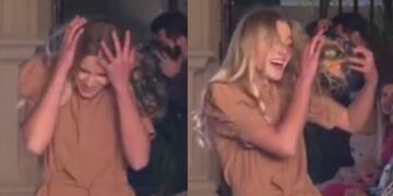El momento en el que el dron ataca a la joven modelo cordobesa en un desfile.