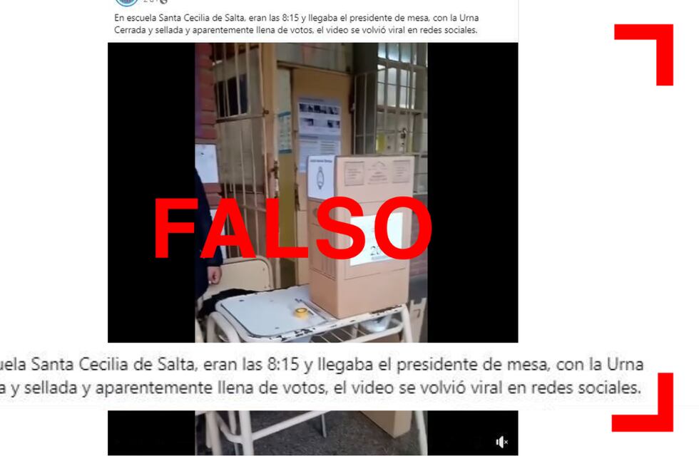 Es falso que en una escuela de Salta se repartieron urnas con votos dentro como sugiere este video viral