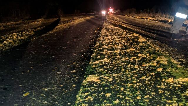 La Ruta 18, regada de naranjas.