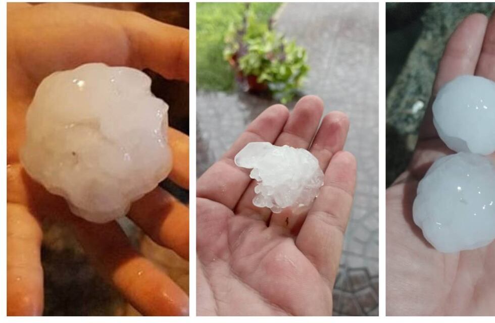 Fuerte granizada en Rosario y alrededores tras otro día agobiante
