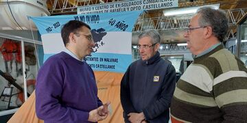 Mársico y Destéfanis en el Centro de Excombatientes de Malvinas