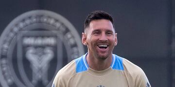 La felicidad de Messi en la previa de la Copa América (AFA)