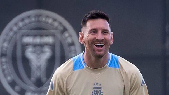 La felicidad de Messi en la previa de la Copa América (AFA)