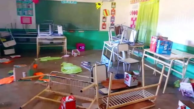 Bernardo de Irigoyen: robaron en el aula satélite de la Escuela N°833. Gentileza: Fabián Acosta.