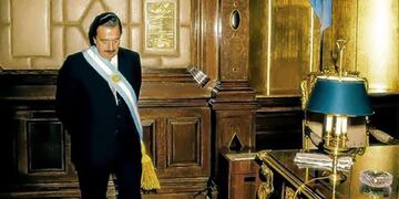 El presidente Raúl Alfonsín, iniciador de un período de 38 años de democracia ininterrumpida en Argentina.