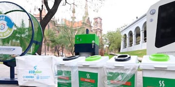 En la semana del reciclaje la Municipalidad de Córdoba colocó EcoPuntos para concientizar sobre separación en origen. (Municipalidad de Córdoba)