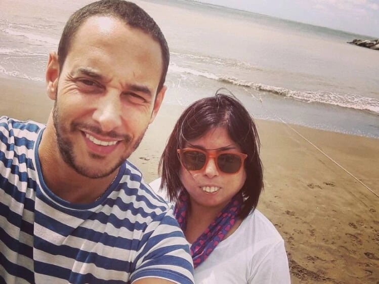 Lussich junto a la productora.