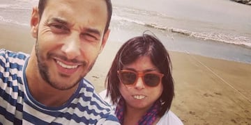 Lussich junto a la productora.