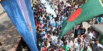 Un bangladesí explica la pasión de Bangladesh por Argentina: “No tienen una idea de cuánto los amamos”. Foto: Robiul Hossain