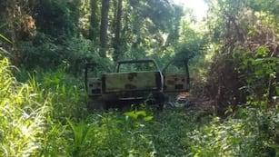 Wanda: encuentran restos óseos humanos junto a una camioneta calcinada.