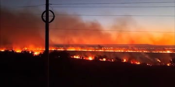 Incendio en Malagueño, en el sector de Manantiales 3 (Captura).