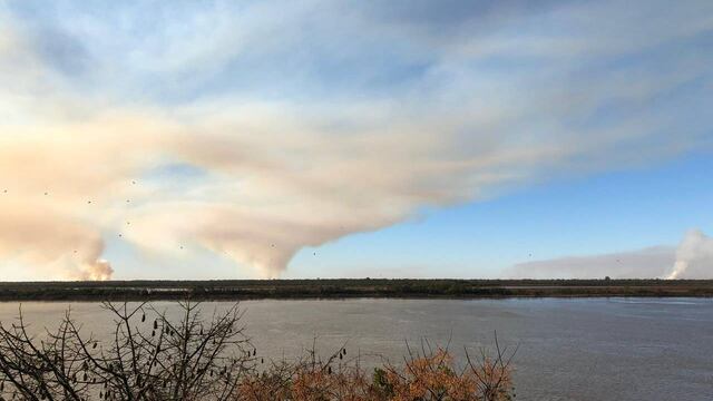 Incendio en las islas de Rosario