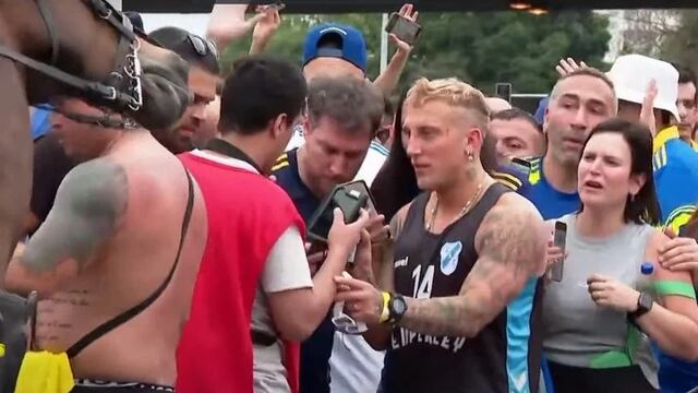 El Polaco en el Maracaná alentando a Boca.