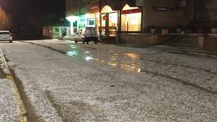 Intenso granizo en la localidad del departamento de Río Cuarto.