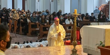 El religioso estuvo presente el último martes en el Monumento a la Bandera para un encuentro por la paz.