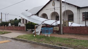 El paso de la tormenta al sur de Córdoba.
