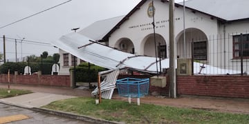 El paso de la tormenta al sur de Córdoba.