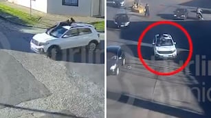 Una mujer arrastró a un joven sobre el capot en Hurlingham