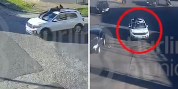 Una mujer arrastró a un joven sobre el capot en Hurlingham