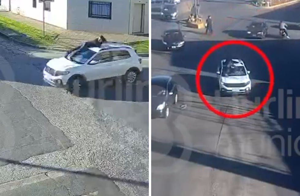 Choque, discusión y casi una tragedia: una mujer arrastró a un joven arriba del capot por seis cuadras