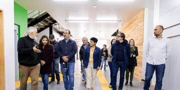 Analía Cubino realizó la recorrida final en la obra de la sede de la UNTDF en la ciudad de Ushuaia.