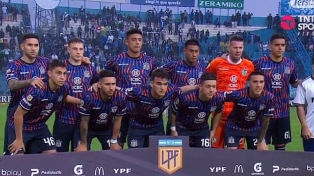 Los 11 de Talleres en la visita a Atlético Tucumán por la Copa de la Liga Profesional. (Captura de TV)
