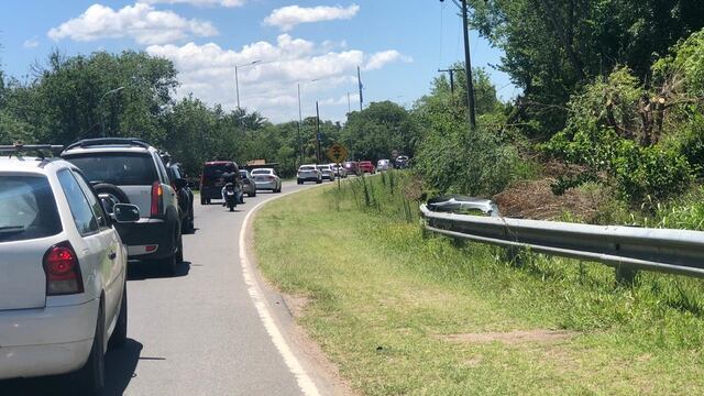 Embotellamiento RP E55 dirección Bialet Massé.