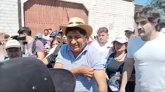 El expresidente boliviano Evo Morales estuvo este domingo en Monterrico, Jujuy.