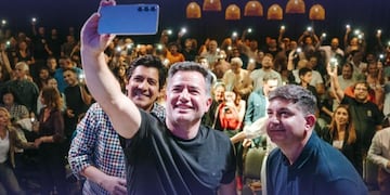 Gabriel Bornoroni, junto a Gonzalo Roca y Jorge Silvestre. LLA, con una organización cada vez mayor en Córdoba.