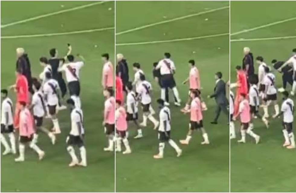La piña de Maxi Salas a un hombre que estaba filmando a los jugadores de River tras la derrota