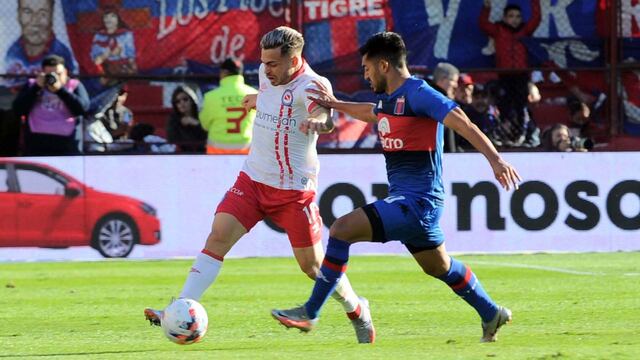 Argentinos se quedó con uno menos ante Tigre por la expulsión de Gabriel Florentín.