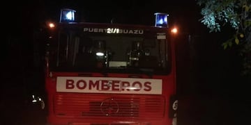 Puerto Iguazú: Bomberos sofocaron un incendio.