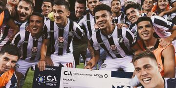 La celebración de Talleres por la clasificación a los 16avos de final en la Copa Argentina. (@CATalleresdecba)