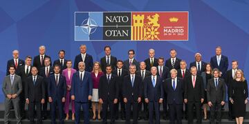 Los líderes de los países que forman la OTAN se mostraron unidos en Madrid ante la amenaza rusa. Foto: AP.