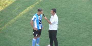 El autor del primer gol le agradeció a todos su compañeros y familia.