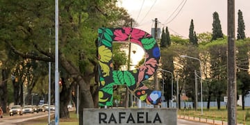 Cartel corpóreo de Rafaela