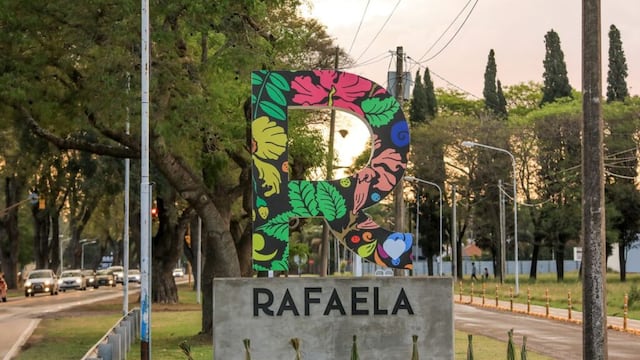 Cartel corpóreo de Rafaela