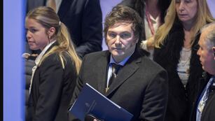 Javier Milei, en el Foro Mundial de Davos 2023. (AP)