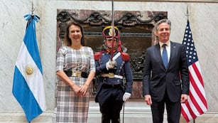 Mondino y Blinken (Cancillería).