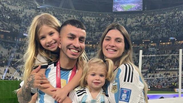 La familia fue protagonista del festejo tras la final ante Francia en Qatar.